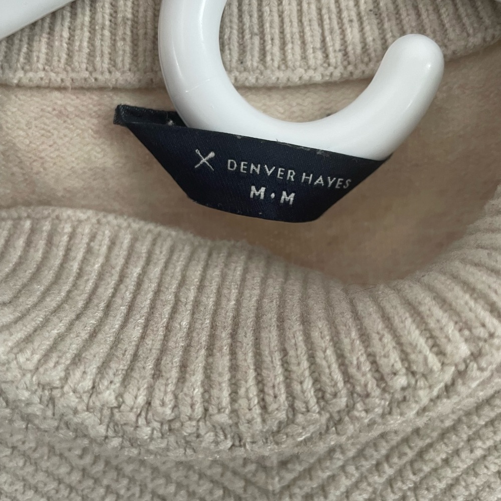 3/20$ Neutral Cream Mock Neck Women's Sweater - Picture 3 of 3